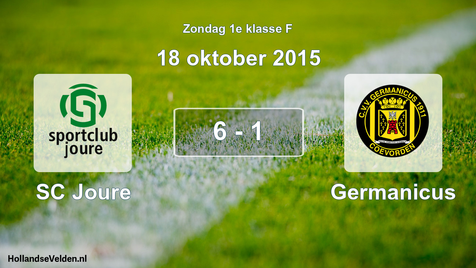 Total number of matches played: SC Joure - Germanicus 6 - 1 (18 October 2015)