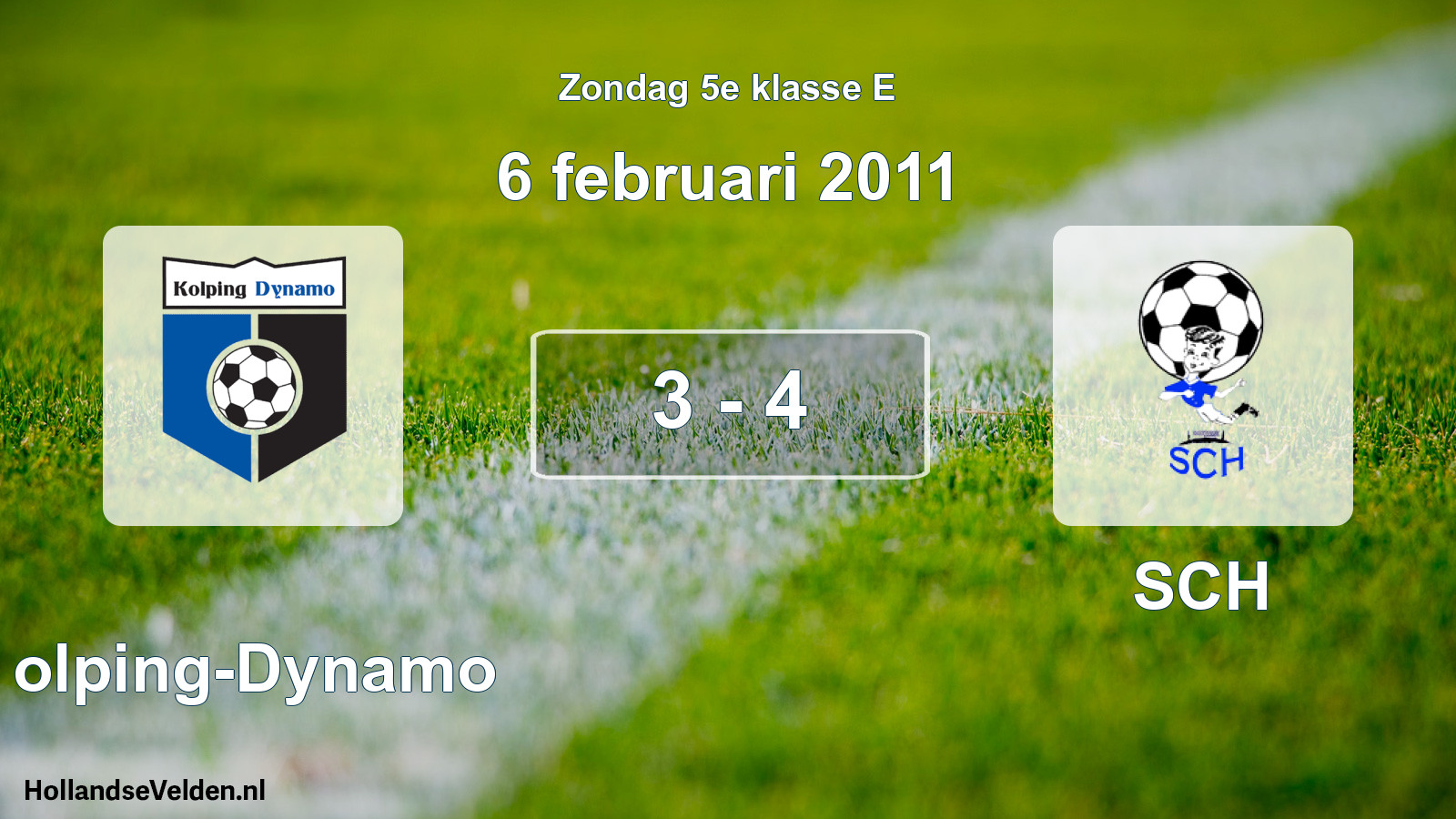 Total number of matches played: Kolping-Dynamo - SCH 3 - 4 (6 February 2011)