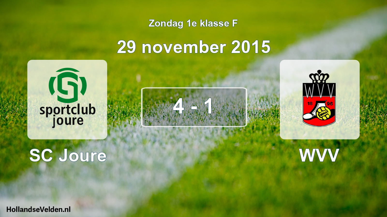 Total number of matches played: SC Joure - WVV 4 - 1 (29 November 2015)