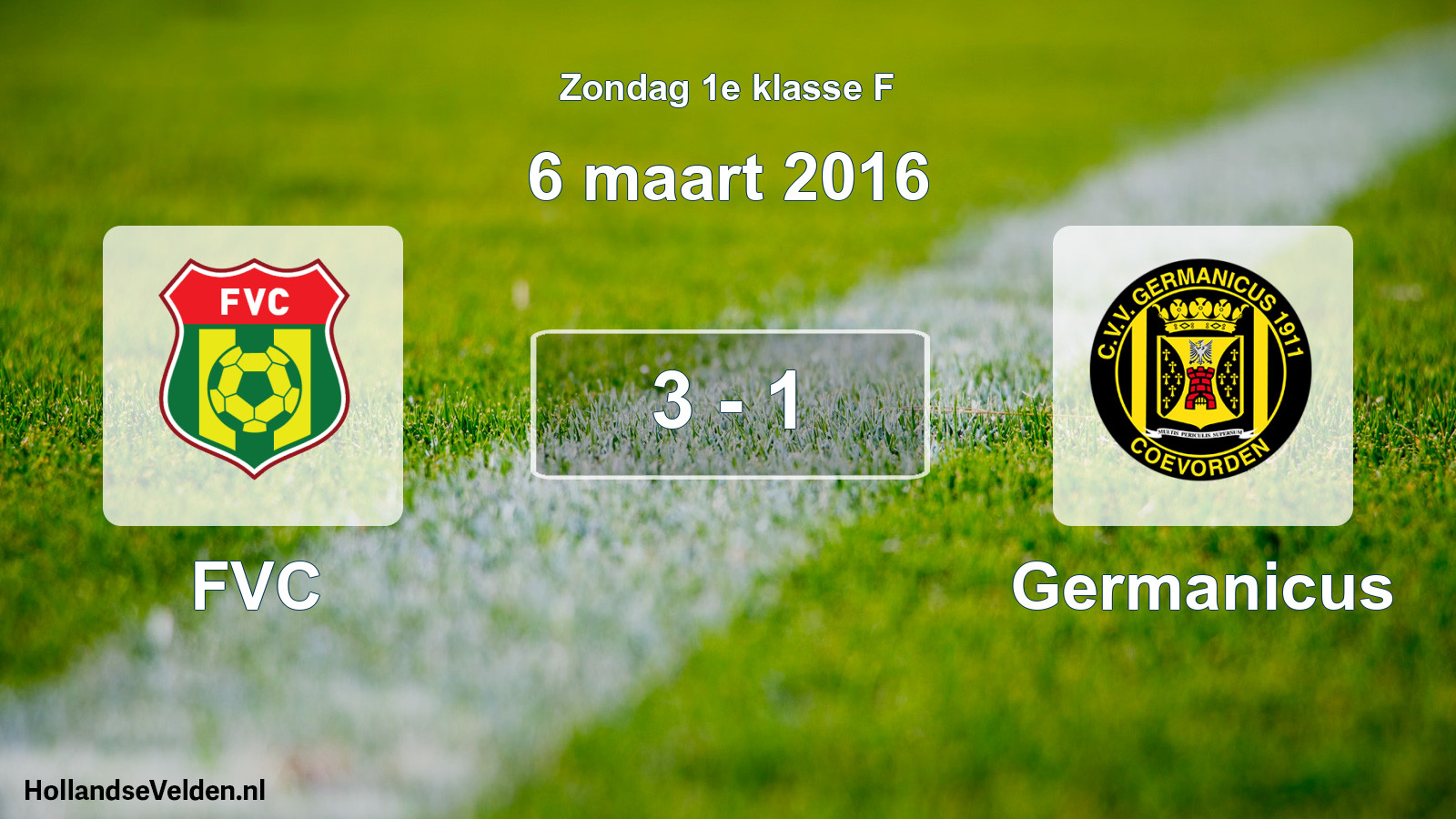 Total number of matches played: FVC - Germanicus 3 - 1 (6 March 2016)