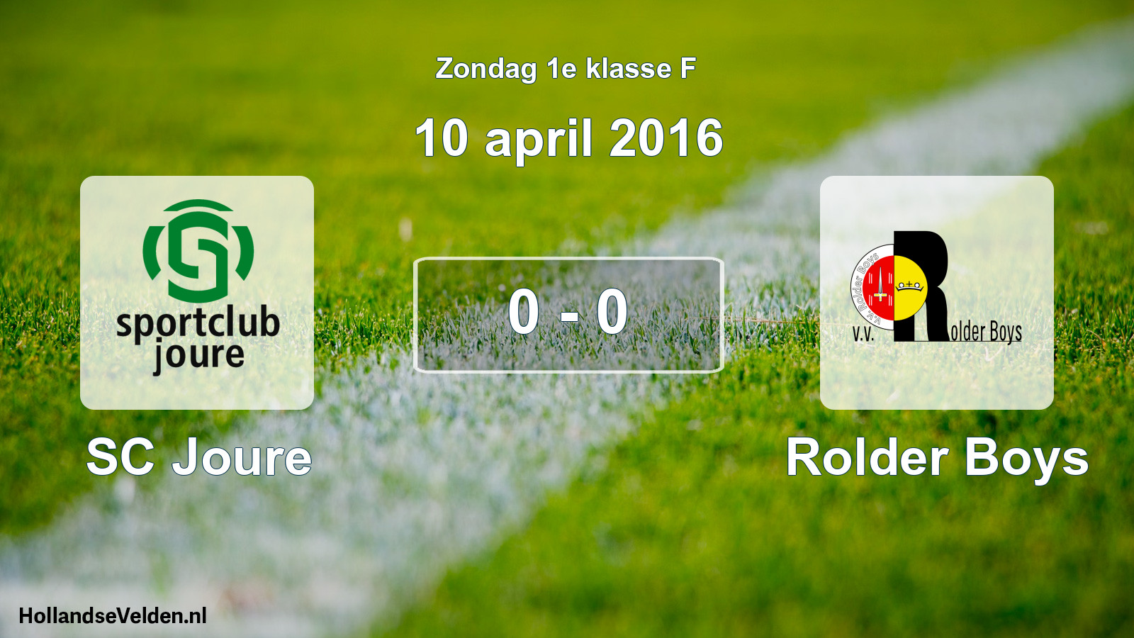 Total number of matches played: SC Joure - Rolder Boys 0 - 0 (10 April 2016)