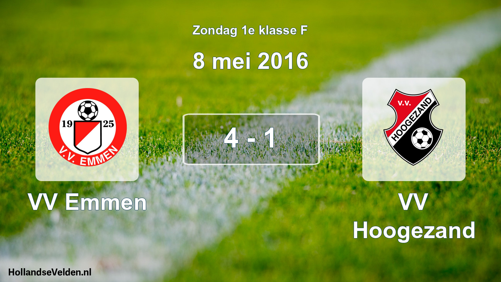 Total number of matches played: VV Emmen - VV Hoogezand 4 - 1 (8 May 2016)