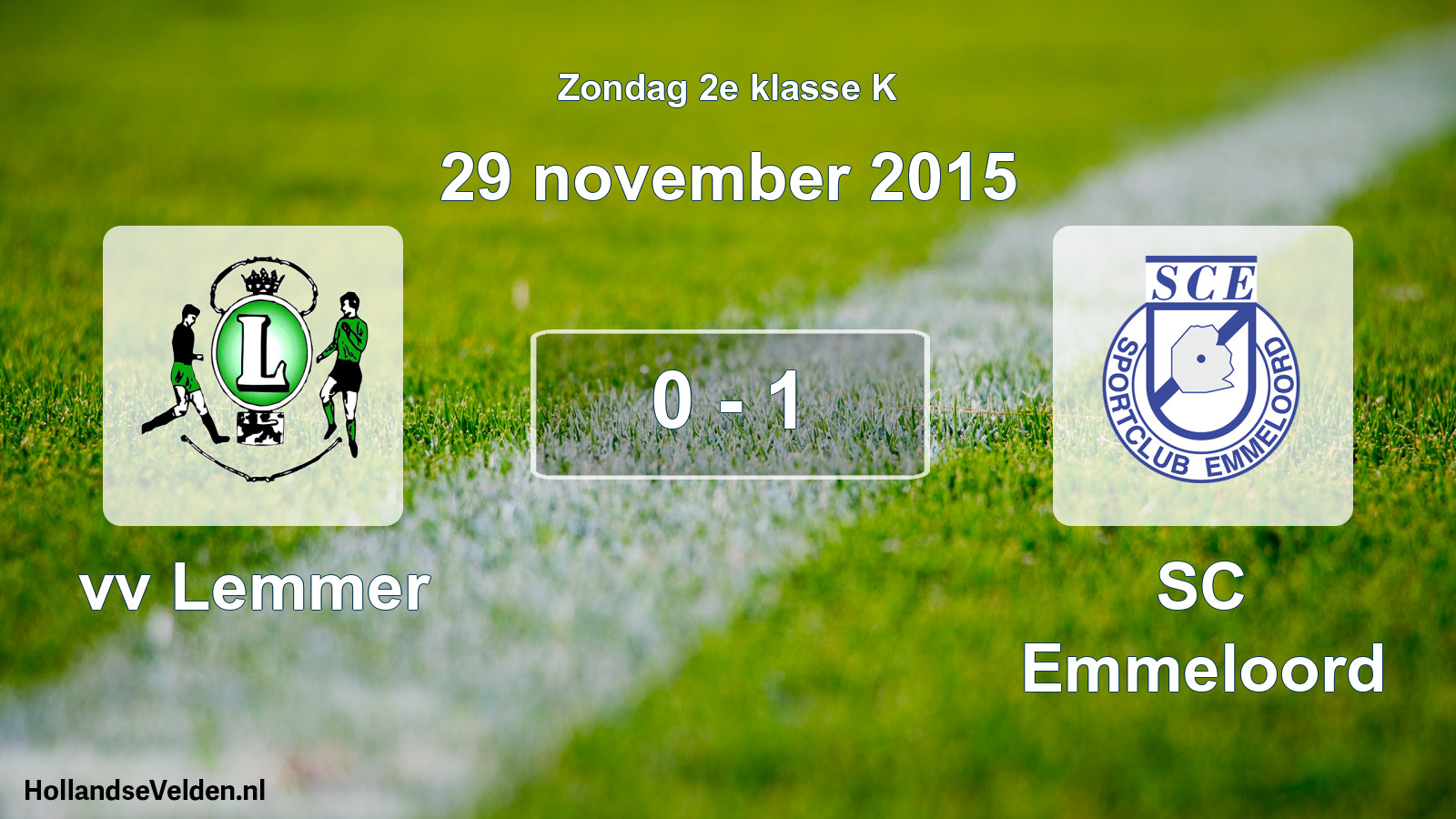 Total number of matches played: vv Lemmer - SC Emmeloord 0 - 1 (29 November 2015)