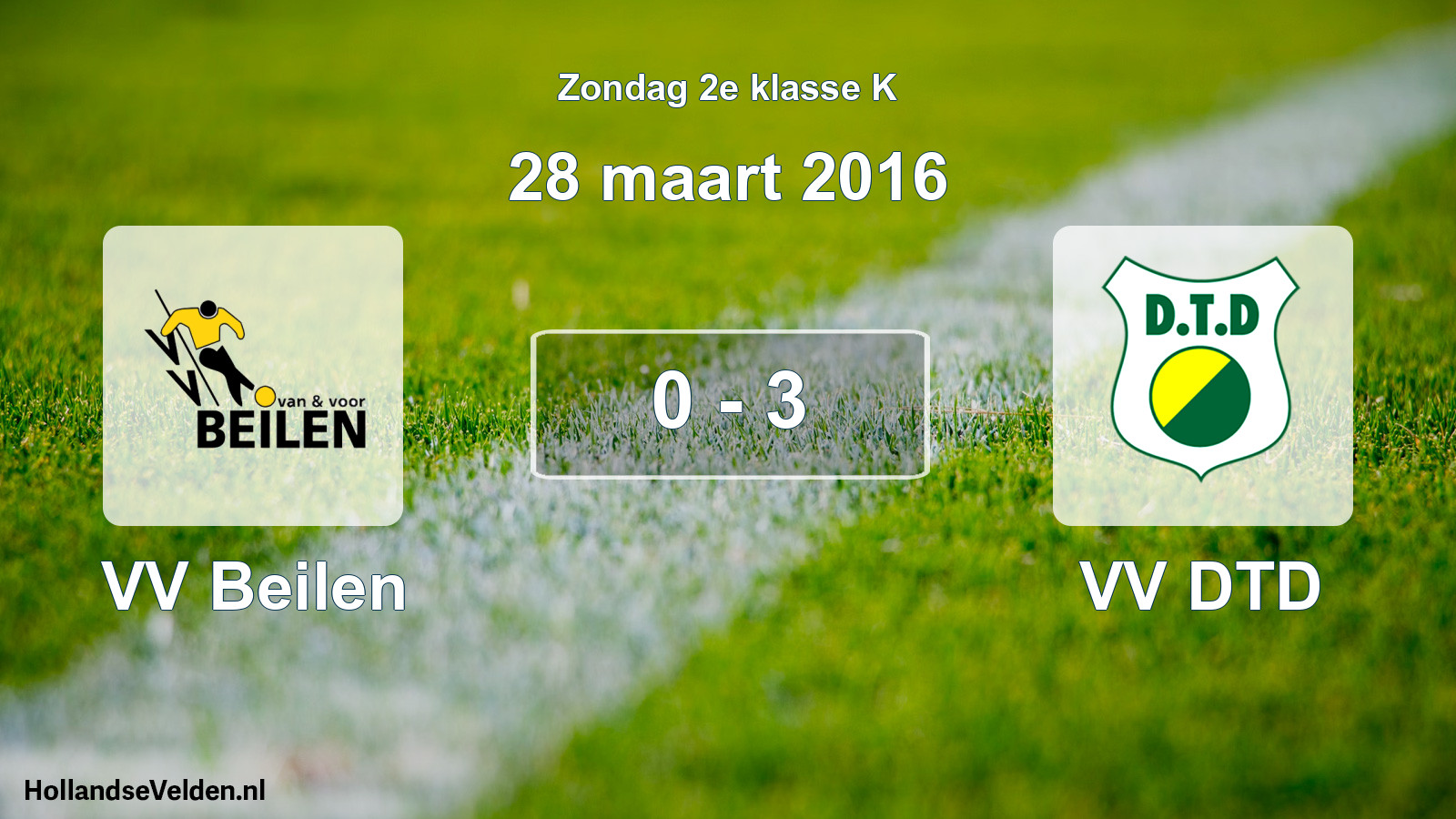 Total number of matches played: VV Beilen - VV DTD 0 - 3 (28 March 2016)