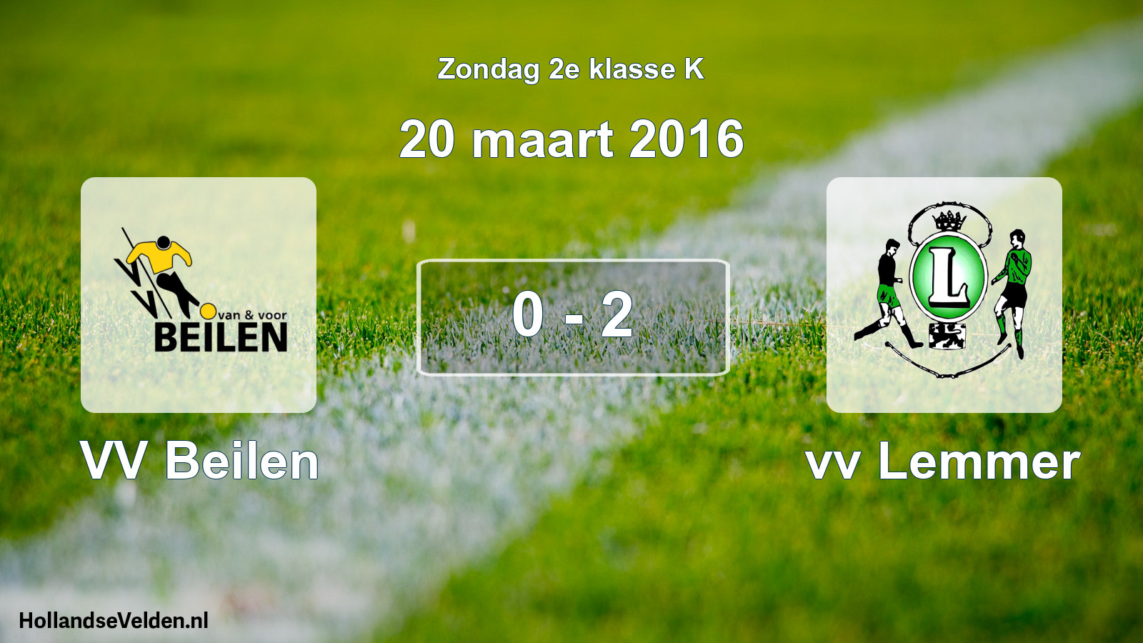 Total number of matches played: VV Beilen - vv Lemmer 0 - 2 (20 March 2016)