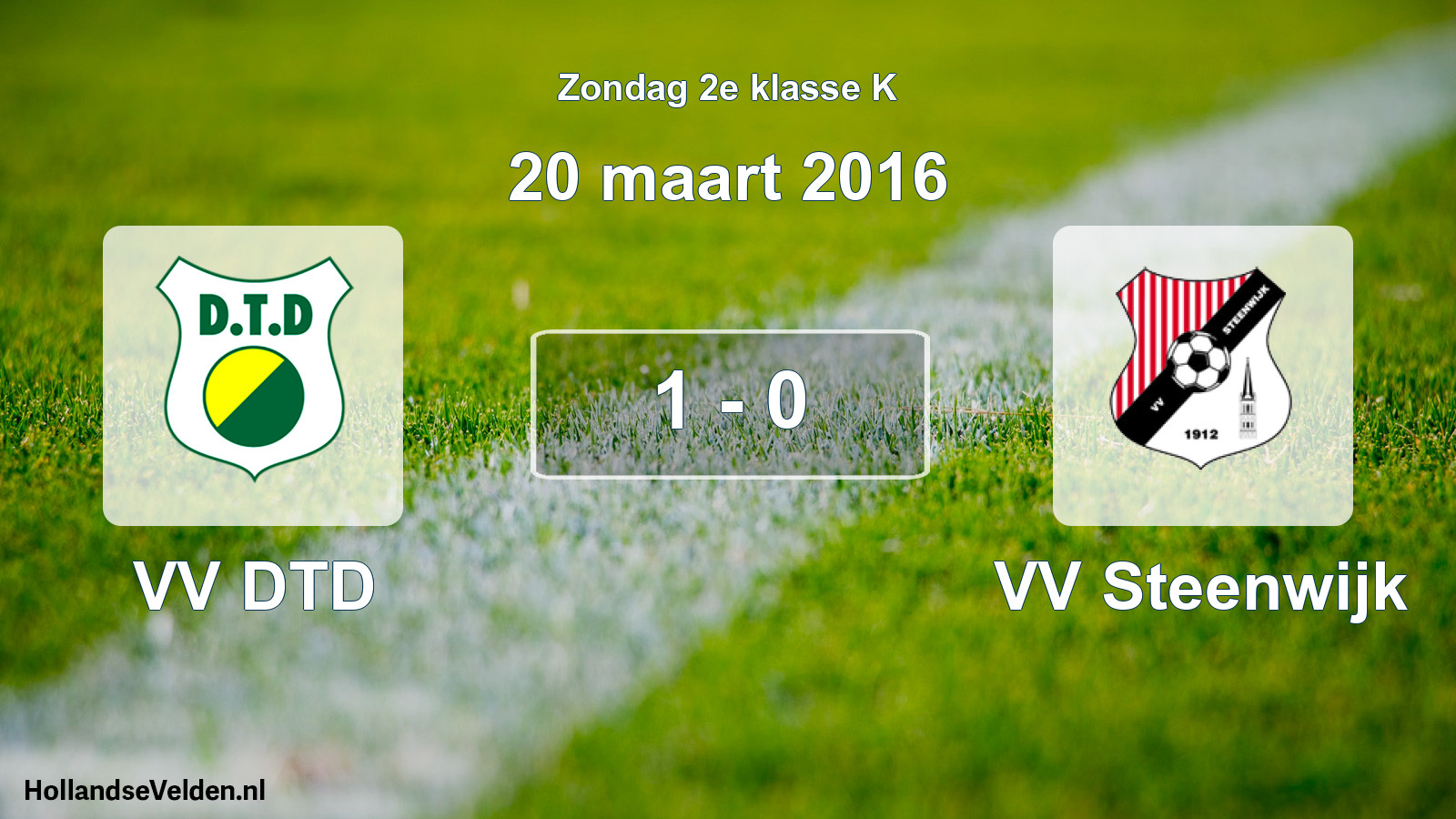 Total number of matches played: VV DTD - VV Steenwijk 1 - 0 (20 March 2016)