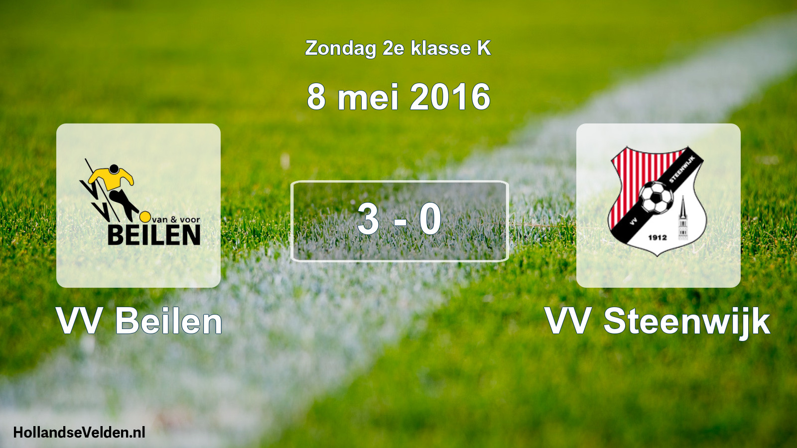 Total number of matches played: VV Beilen - VV Steenwijk 3 - 0 (8 May 2016)