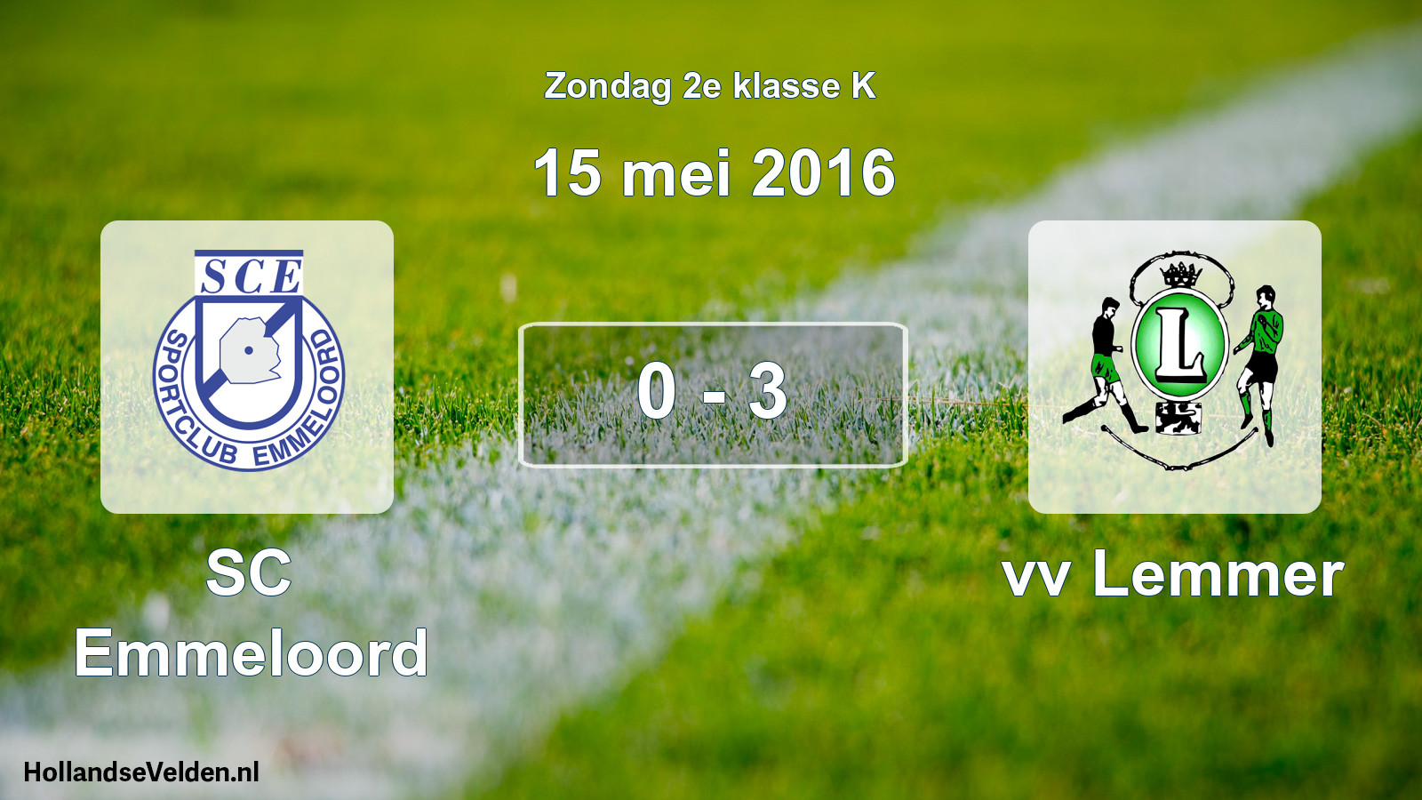 Total number of matches played: SC Emmeloord - vv Lemmer 0 - 3 (15 May 2016)