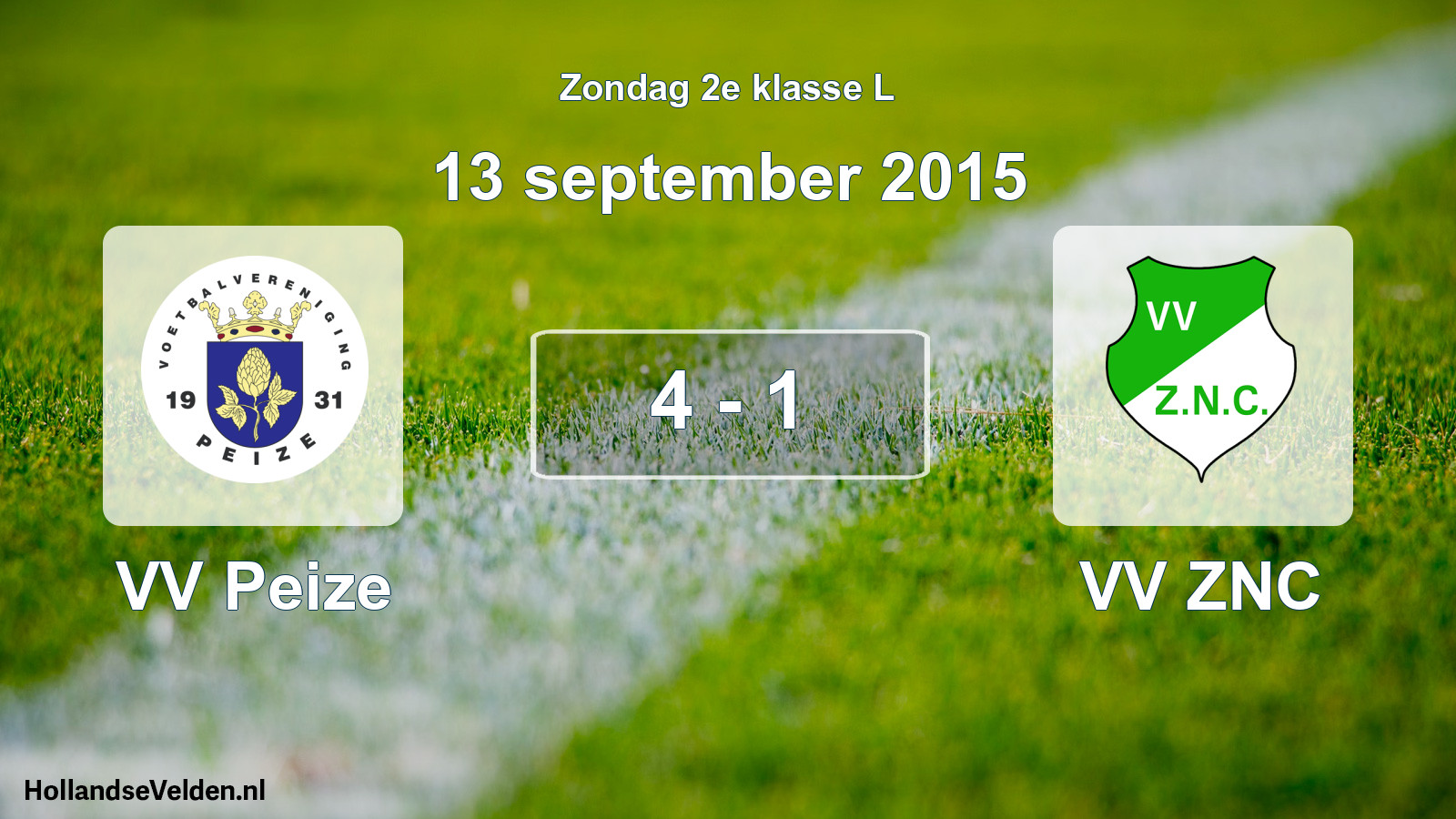 Total number of matches played: VV Peize - VV ZNC 4 - 1 (13 September 2015)