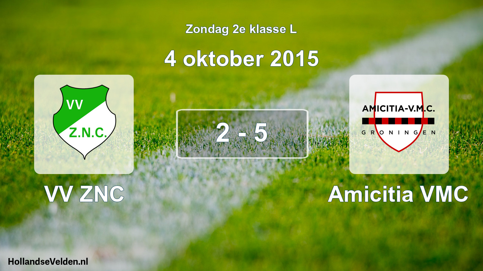Total number of matches played: VV ZNC - Amicitia VMC 2 - 5 (4 October 2015)
