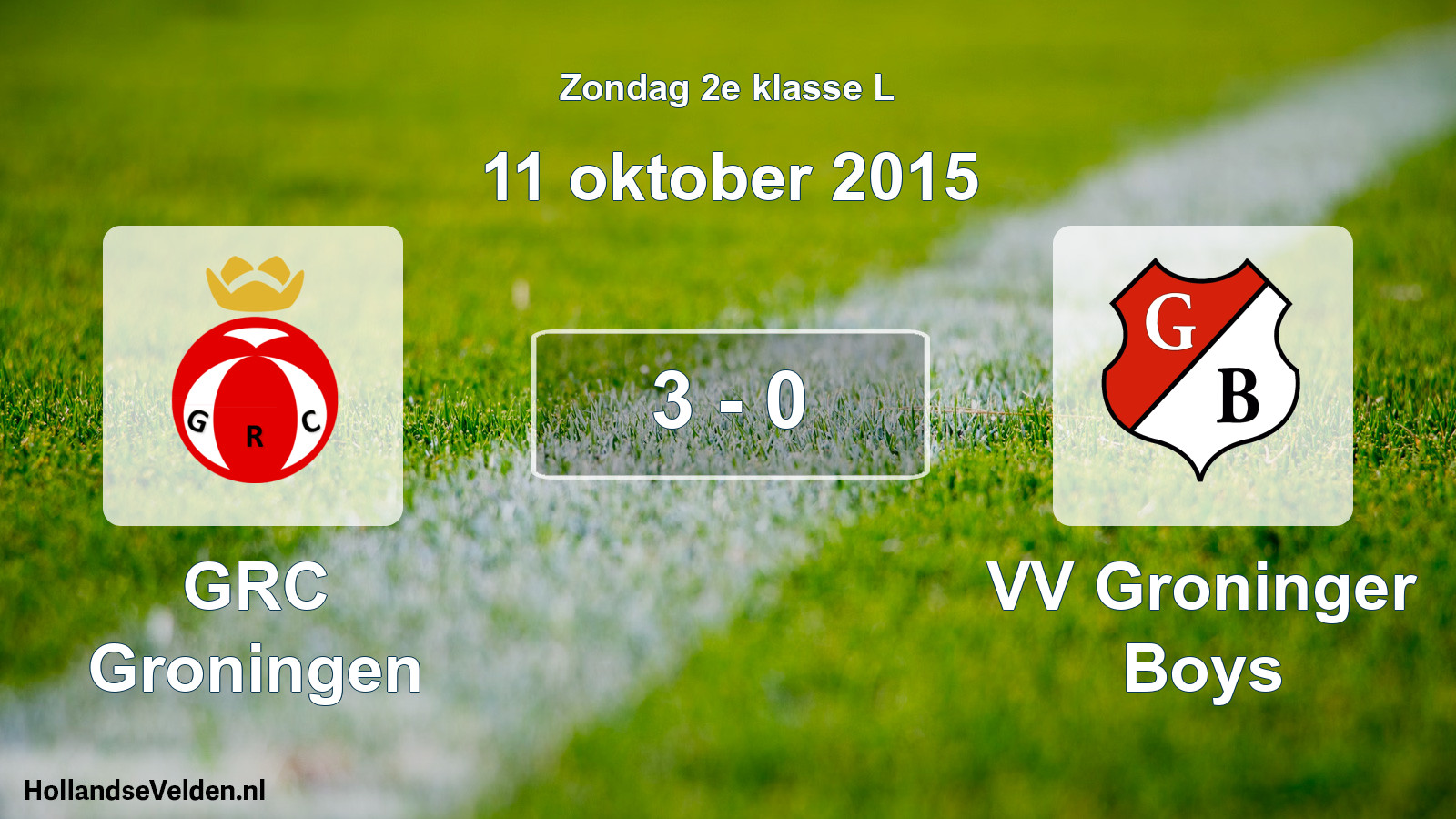 Total number of matches played: GRC Groningen - VV Groninger Boys 3 - 0 (11 October 2015)