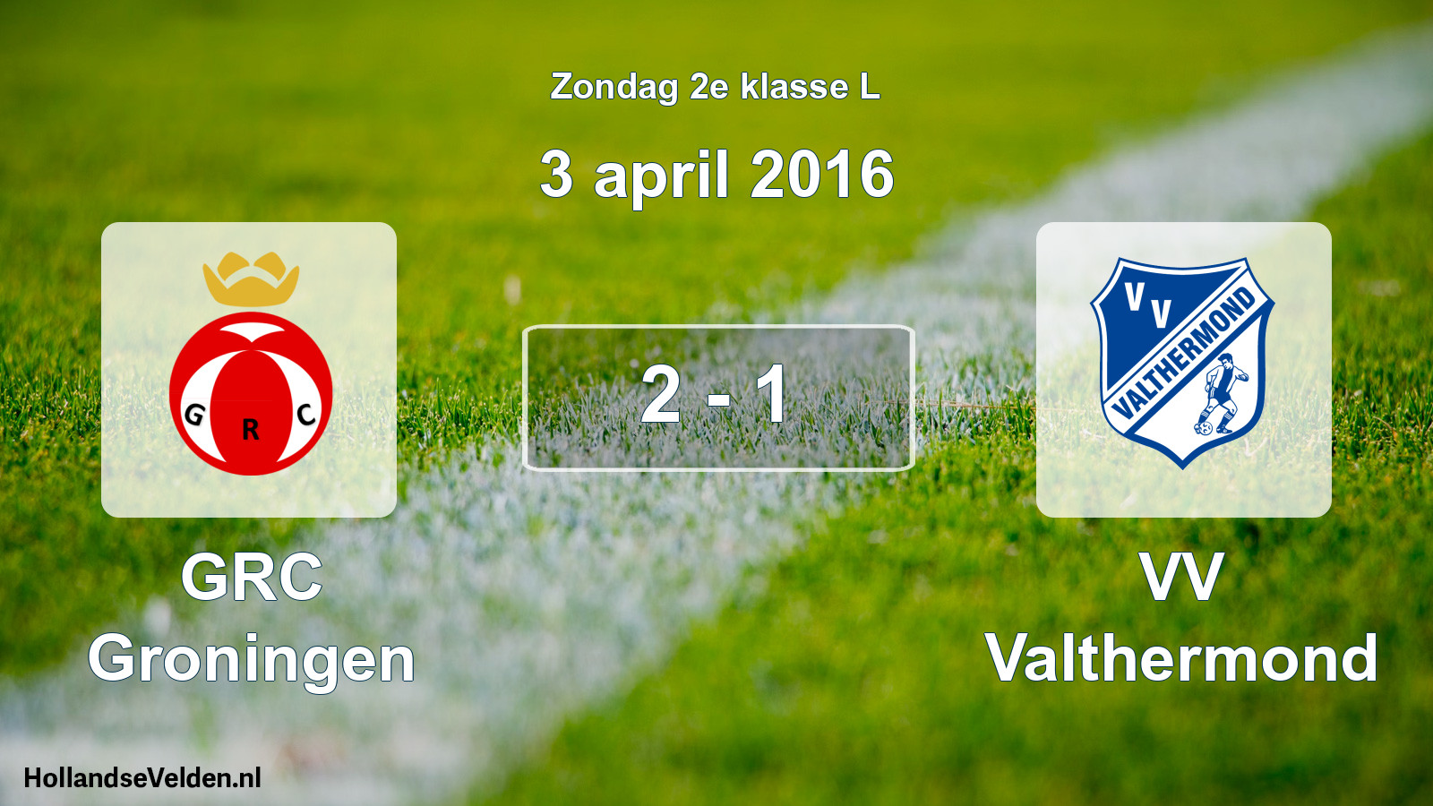 Total number of matches played: GRC Groningen - VV Valthermond 2 - 1 (3 April 2016)