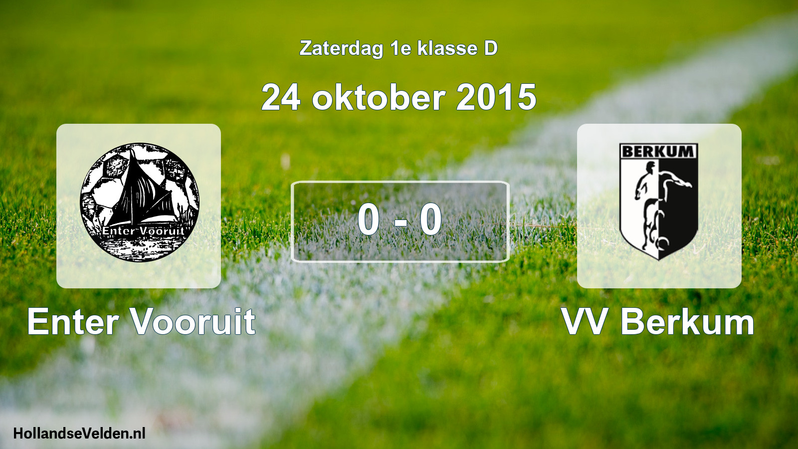 Total number of matches played: Enter Vooruit - VV Berkum 0 - 0 (24 October 2015)