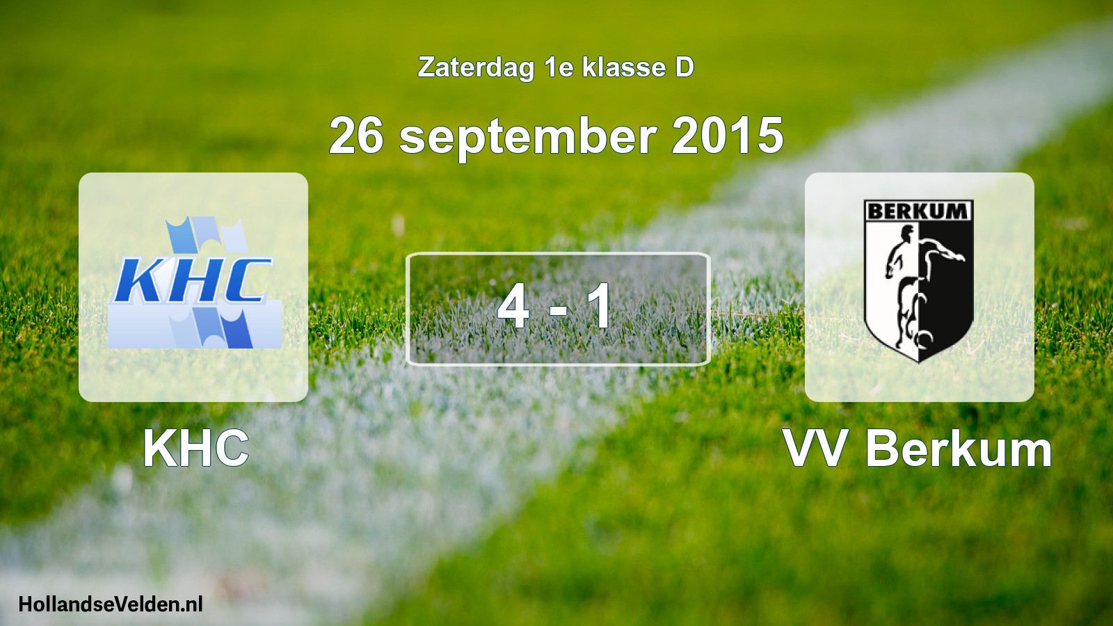 Total number of matches played: KHC - VV Berkum 4 - 1 (26 September 2015)