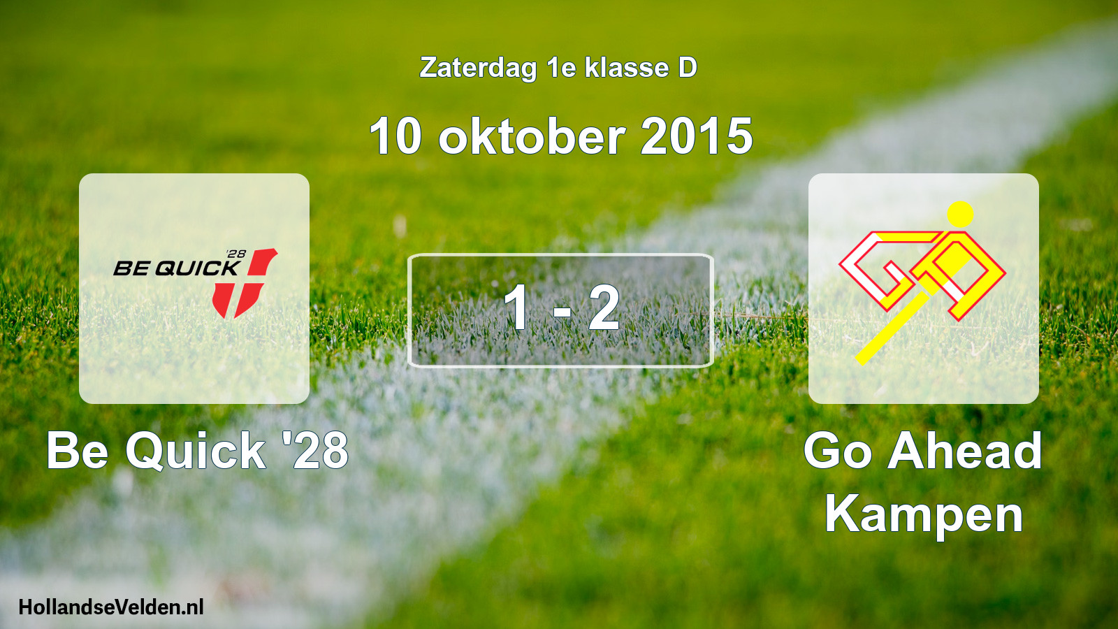 Total number of matches played: Be Quick '28 - Go Ahead Kampen 1 - 2 (10 October 2015)