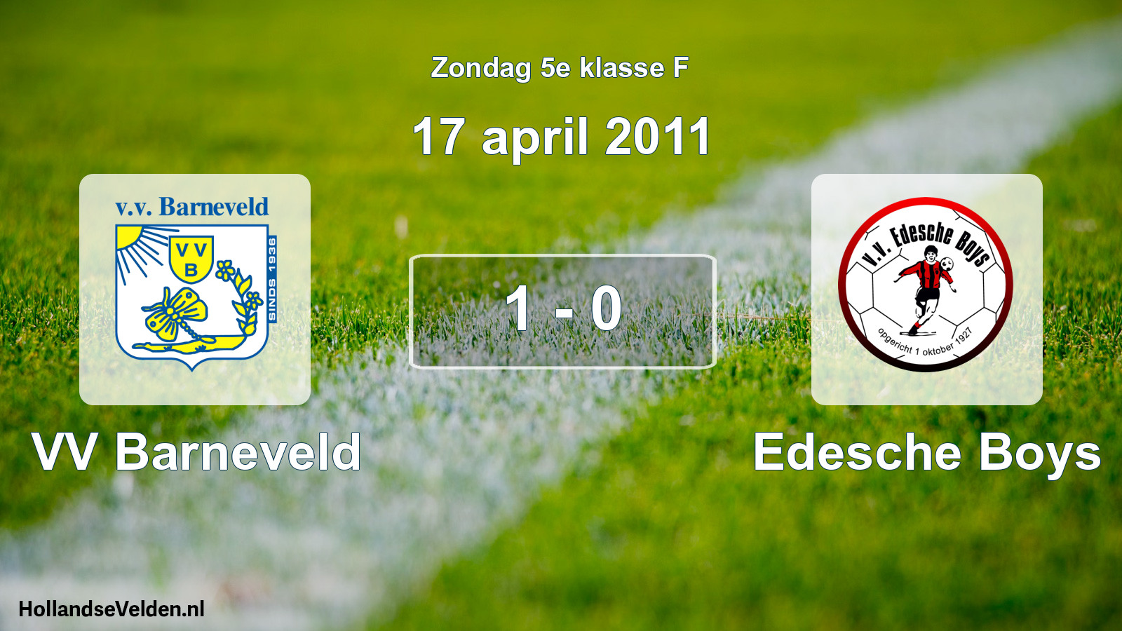 Total number of matches played: VV Barneveld - Edesche Boys 1 - 0 (17 April 2011)