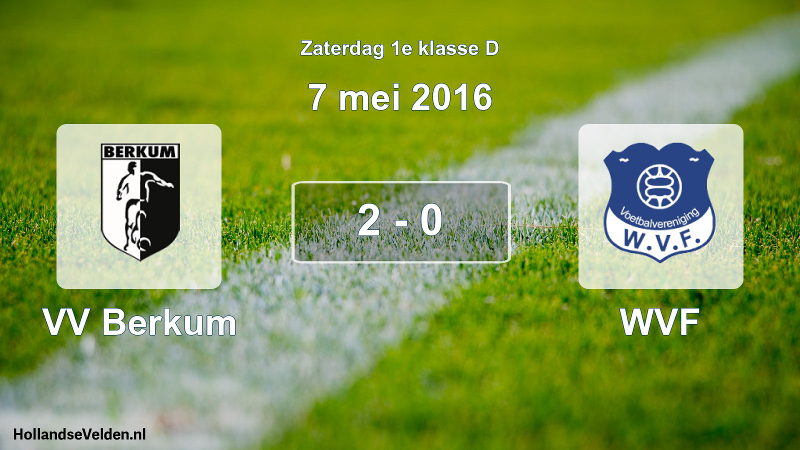 Total number of matches played: VV Berkum - WVF 2 - 0 (7 May 2016)