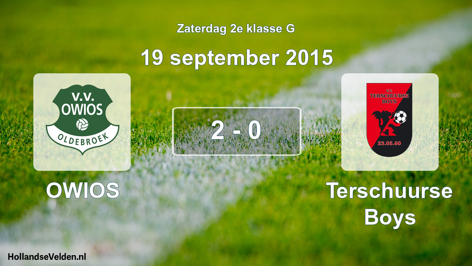 Total number of matches played: OWIOS - Terschuurse Boys 2 - 0 (19 September 2015)