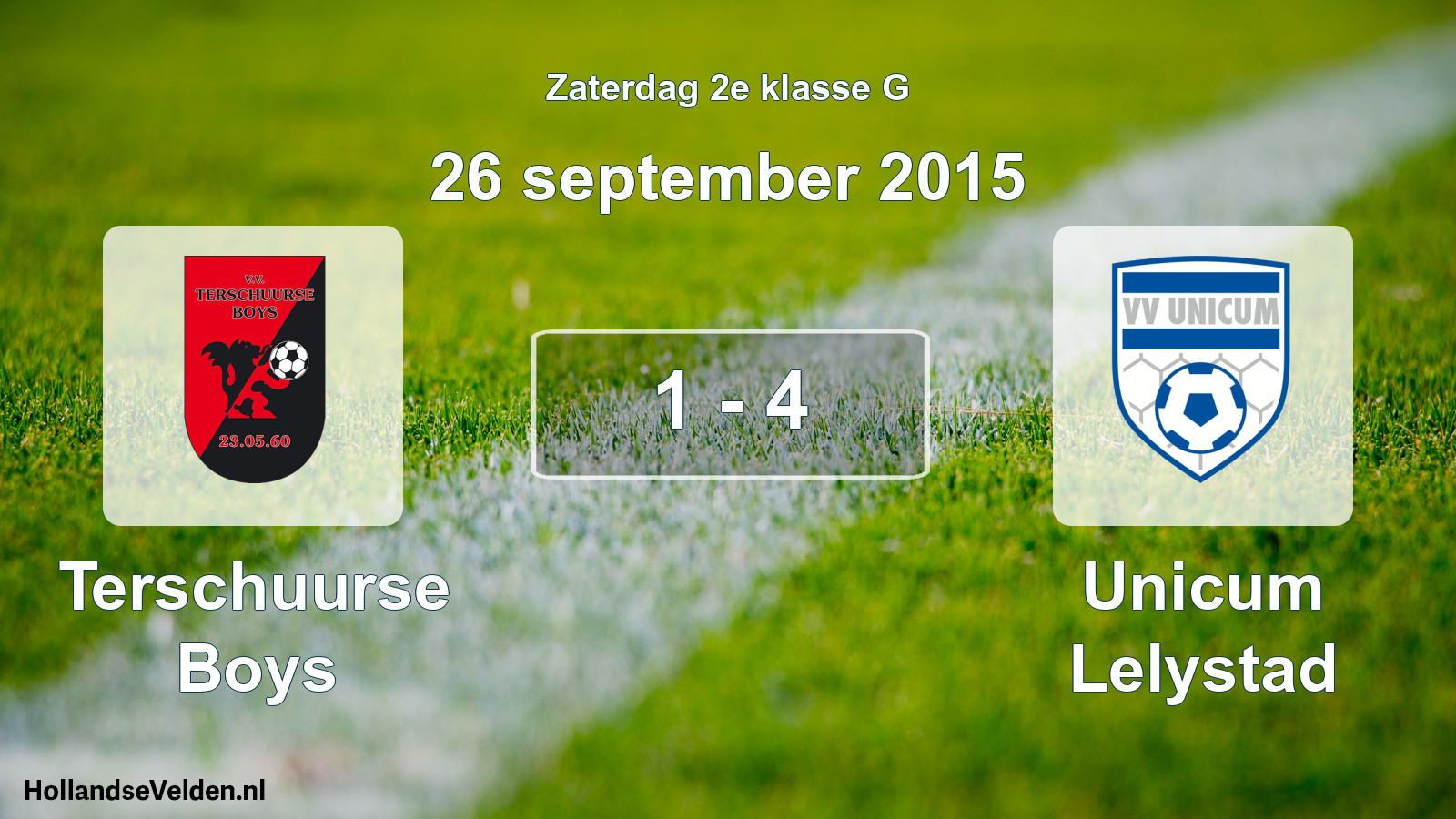 Total number of matches played: Terschuurse Boys - Unicum Lelystad 1 - 4 (26 September 2015)