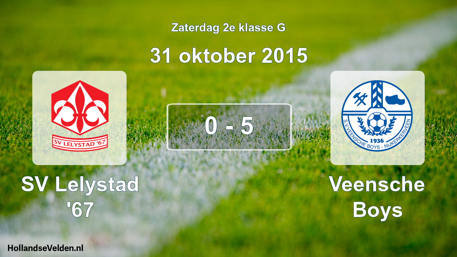Total number of matches played: SV Lelystad '67 - Veensche Boys 0 - 5 (31 October 2015)