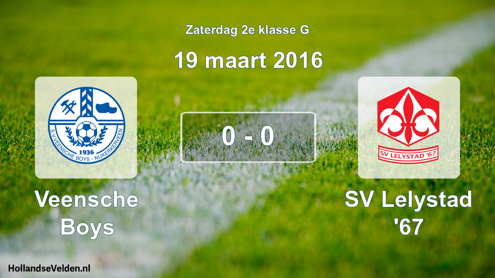 Total number of matches played: Veensche Boys - SV Lelystad '67 0 - 0 (19 March 2016)