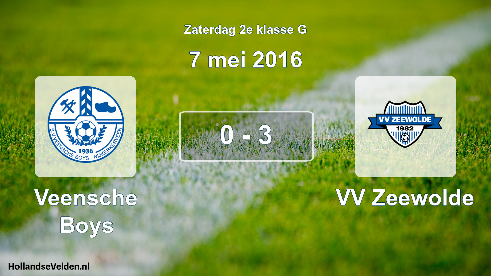 Total number of matches played: Veensche Boys - VV Zeewolde 0 - 3 (7 May 2016)
