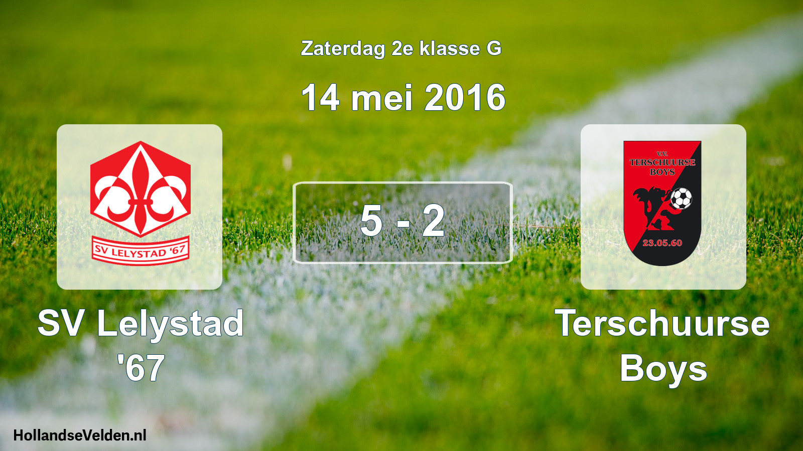 Total number of matches played: SV Lelystad '67 - Terschuurse Boys 5 - 2 (14 May 2016)