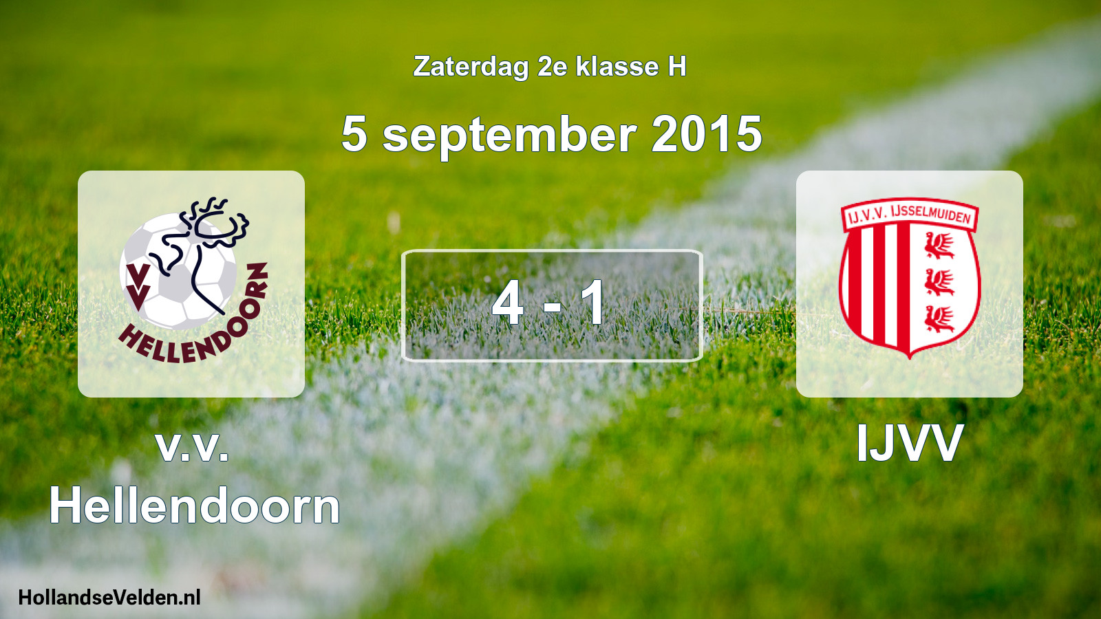 Total number of matches played: v.v. Hellendoorn - IJVV 4 - 1 (5 September 2015)