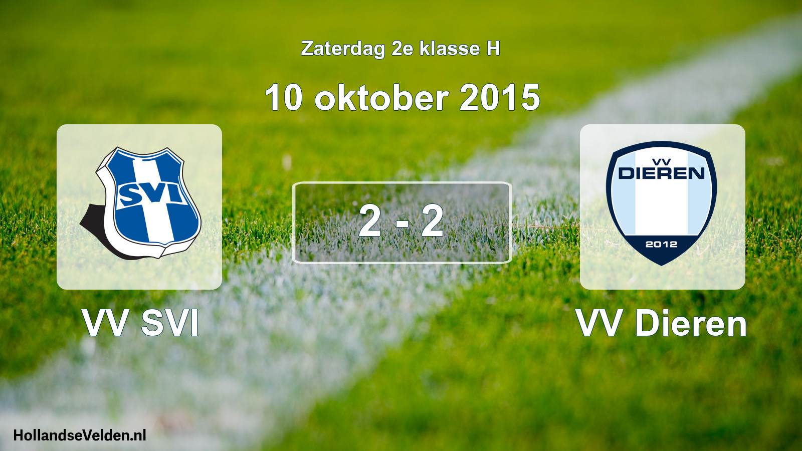 Total number of matches played: VV SVI - VV Dieren 2 - 2 (10 October 2015)