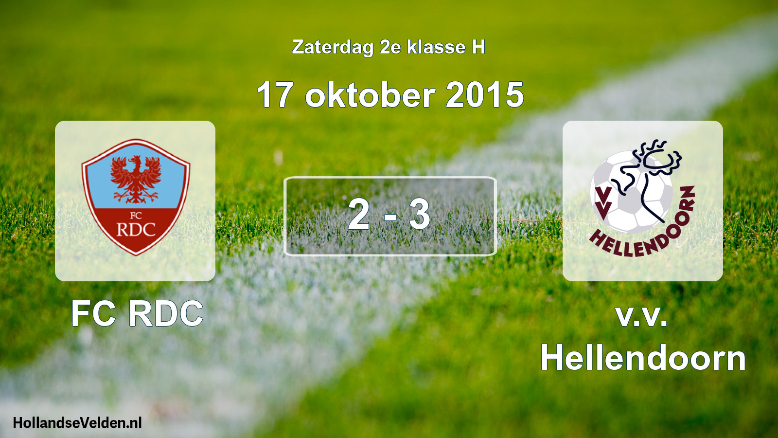 Total number of matches played: FC RDC - v.v. Hellendoorn 2 - 3 (17 October 2015)