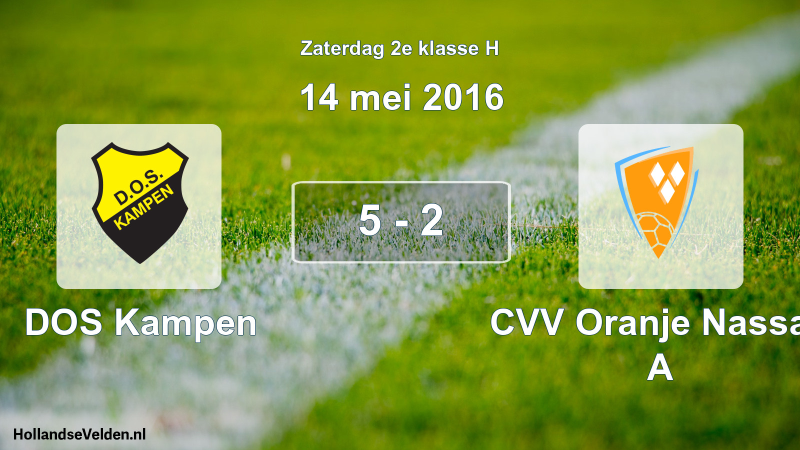 Total number of matches played: DOS Kampen - CVV Oranje Nassau A 5 - 2 (14 May 2016)