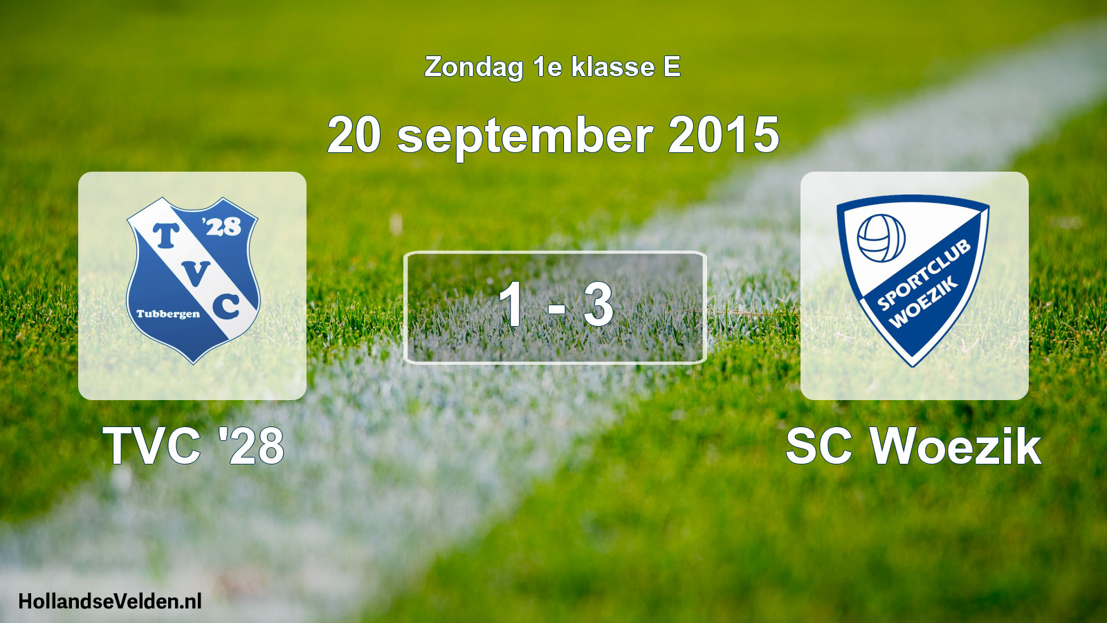 Total number of matches played: TVC '28 - SC Woezik 1 - 3 (20 September 2015)
