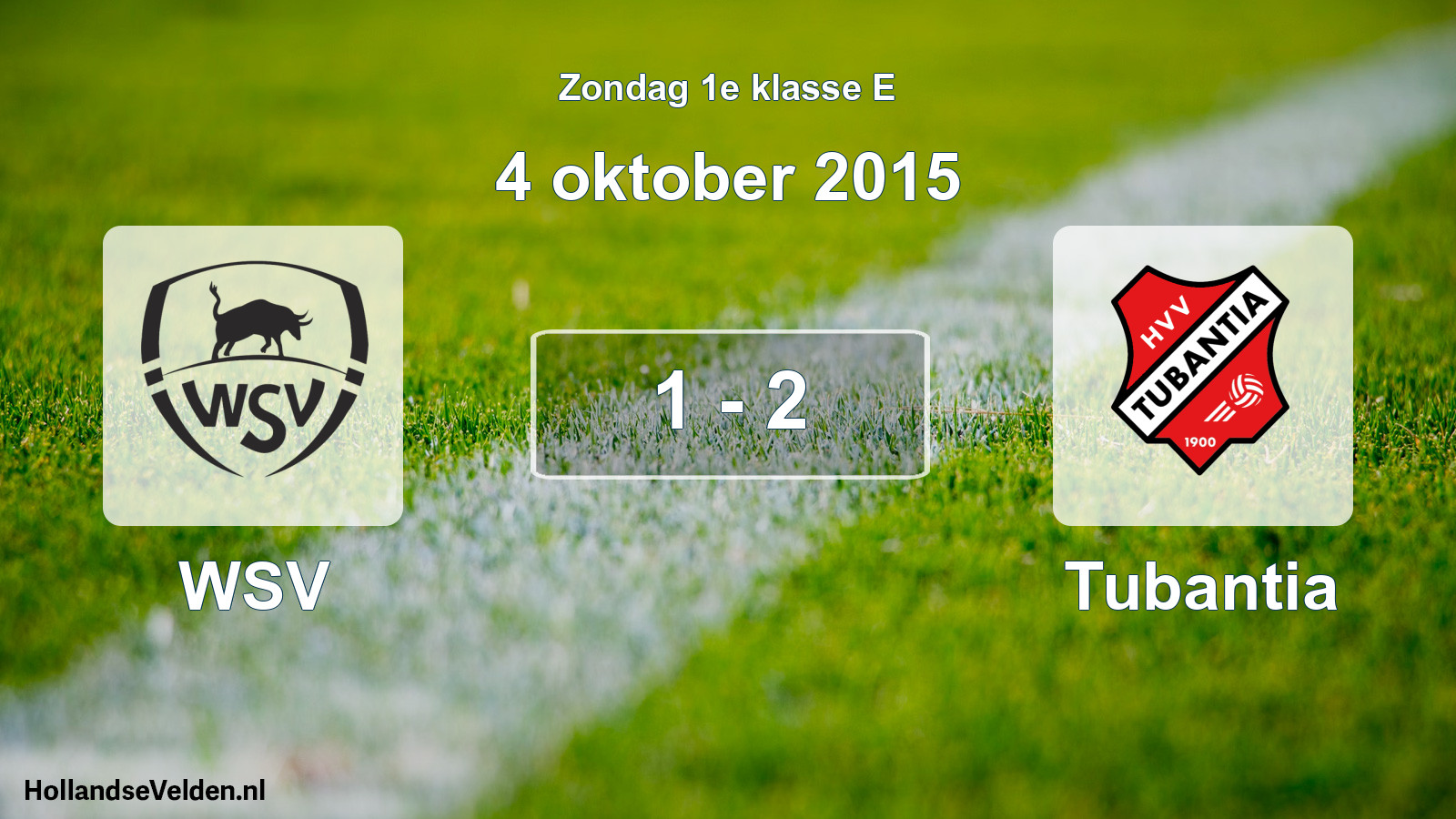 Total number of matches played: WSV - Tubantia 1 - 2 (4 October 2015)