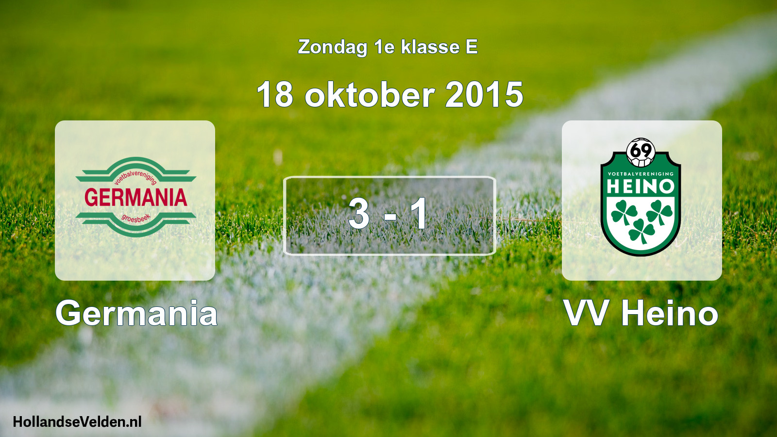 Total number of matches played: Germania - VV Heino 3 - 1 (18 October 2015)