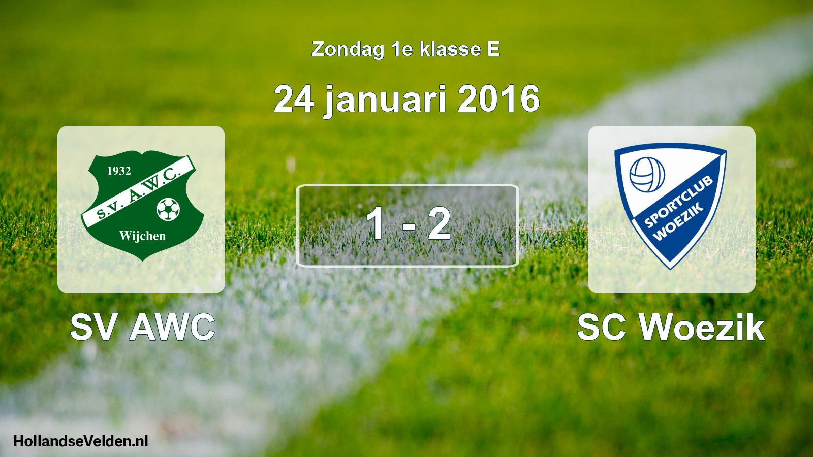 Total number of matches played: SV AWC - SC Woezik 1 - 2 (24 January 2016)