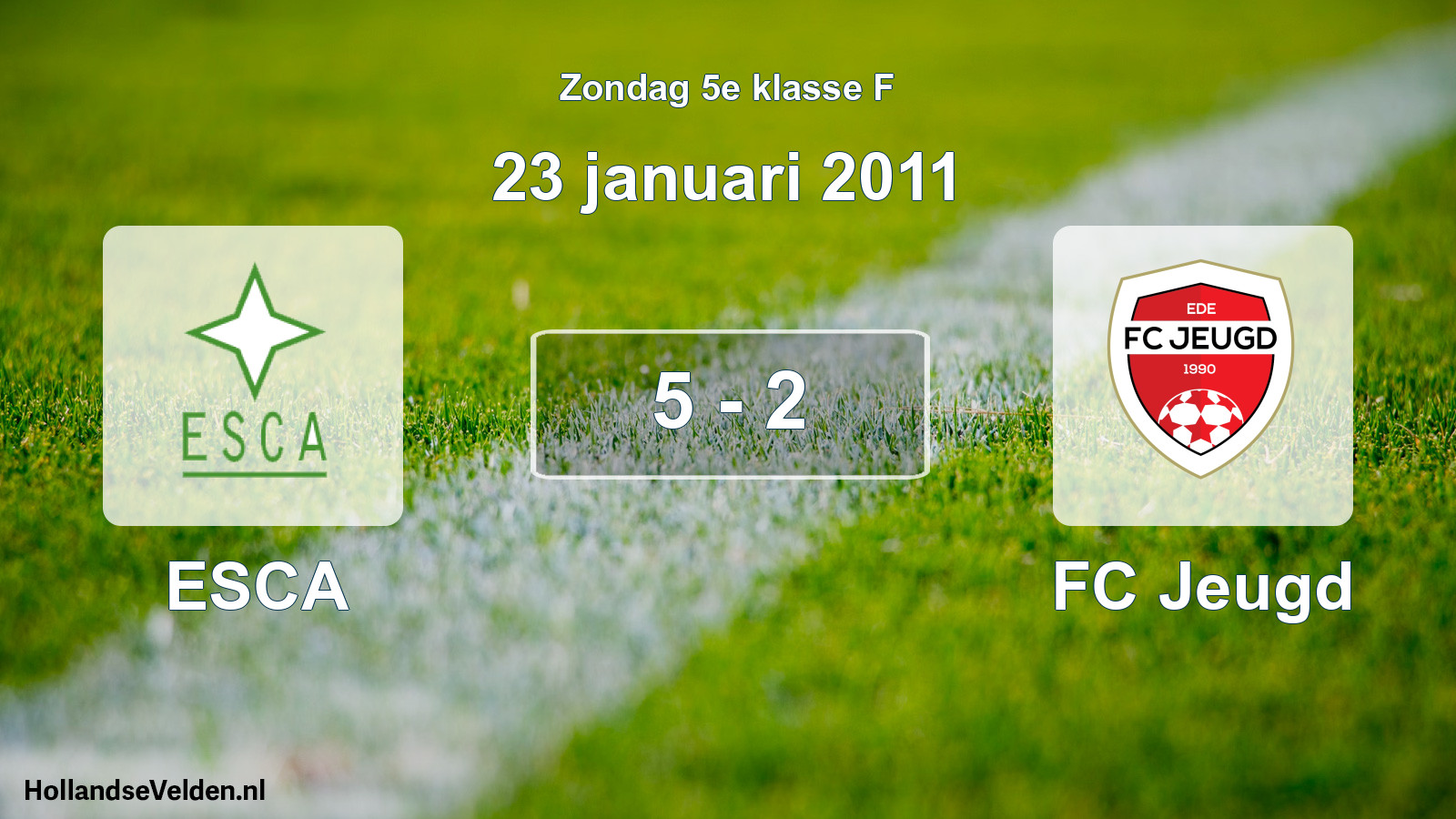 Total number of matches played: ESCA - FC Jeugd 5 - 2 (23 January 2011)