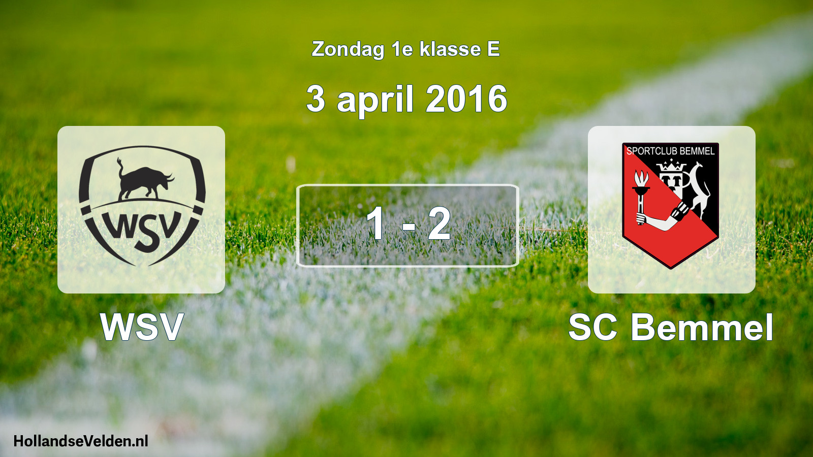 Total number of matches played: WSV - SC Bemmel 1 - 2 (3 April 2016)