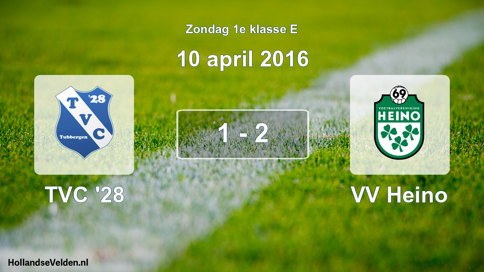 Total number of matches played: TVC '28 - VV Heino 1 - 2 (10 April 2016)