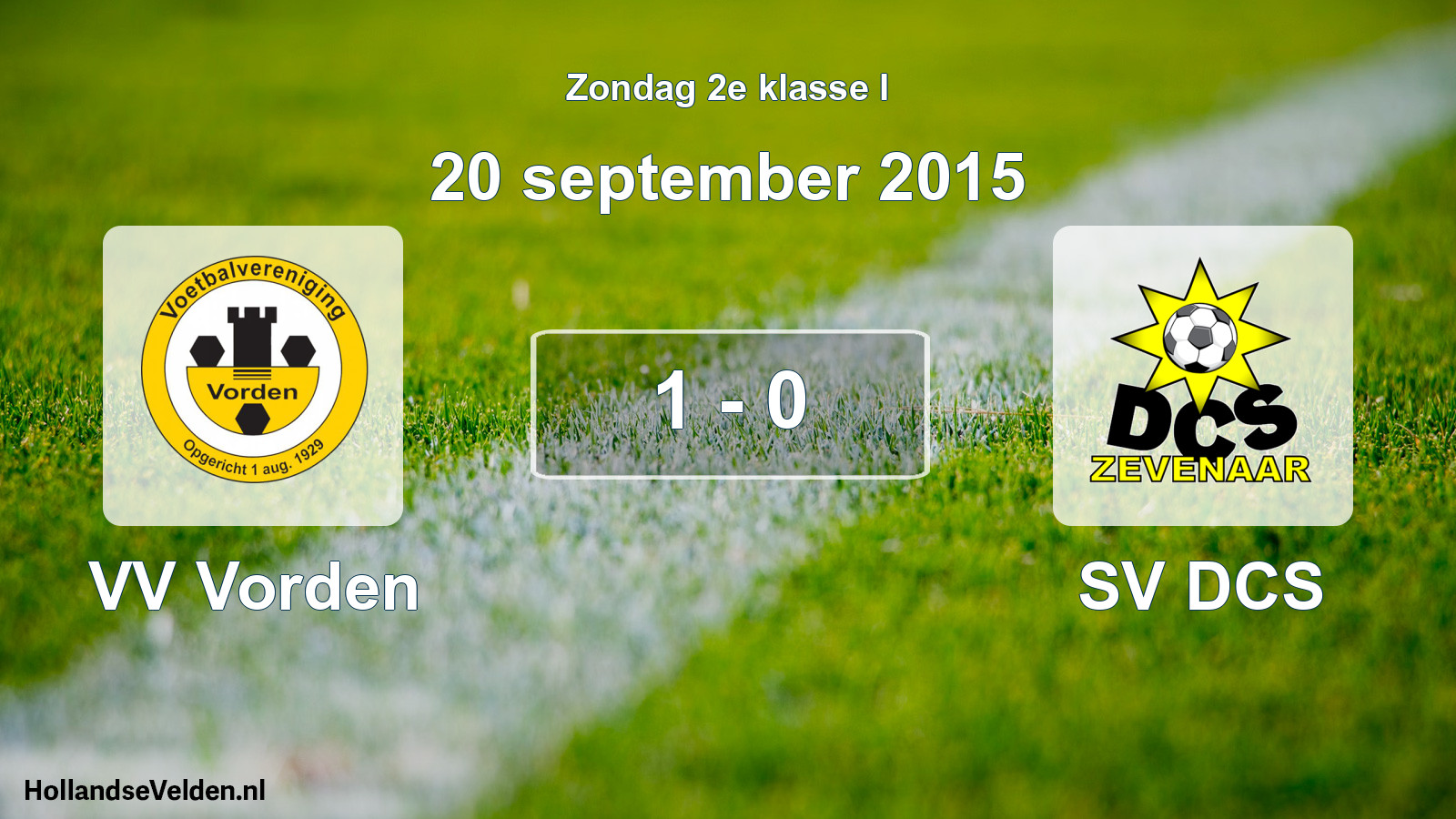 Total number of matches played: VV Vorden - SV DCS 1 - 0 (20 September 2015)