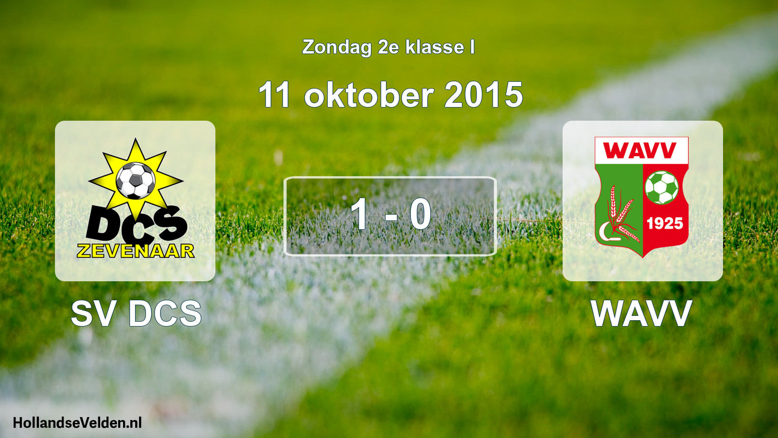 Total number of matches played: SV DCS - WAVV 1 - 0 (11 October 2015)