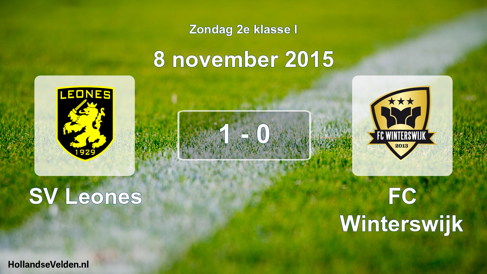 Total number of matches played: SV Leones - FC Winterswijk 1 - 0 (8 November 2015)