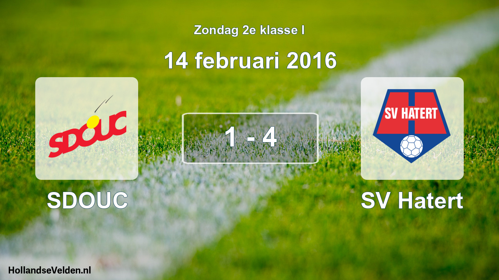 Total number of matches played: SDOUC - SV Hatert 1 - 4 (14 February 2016)
