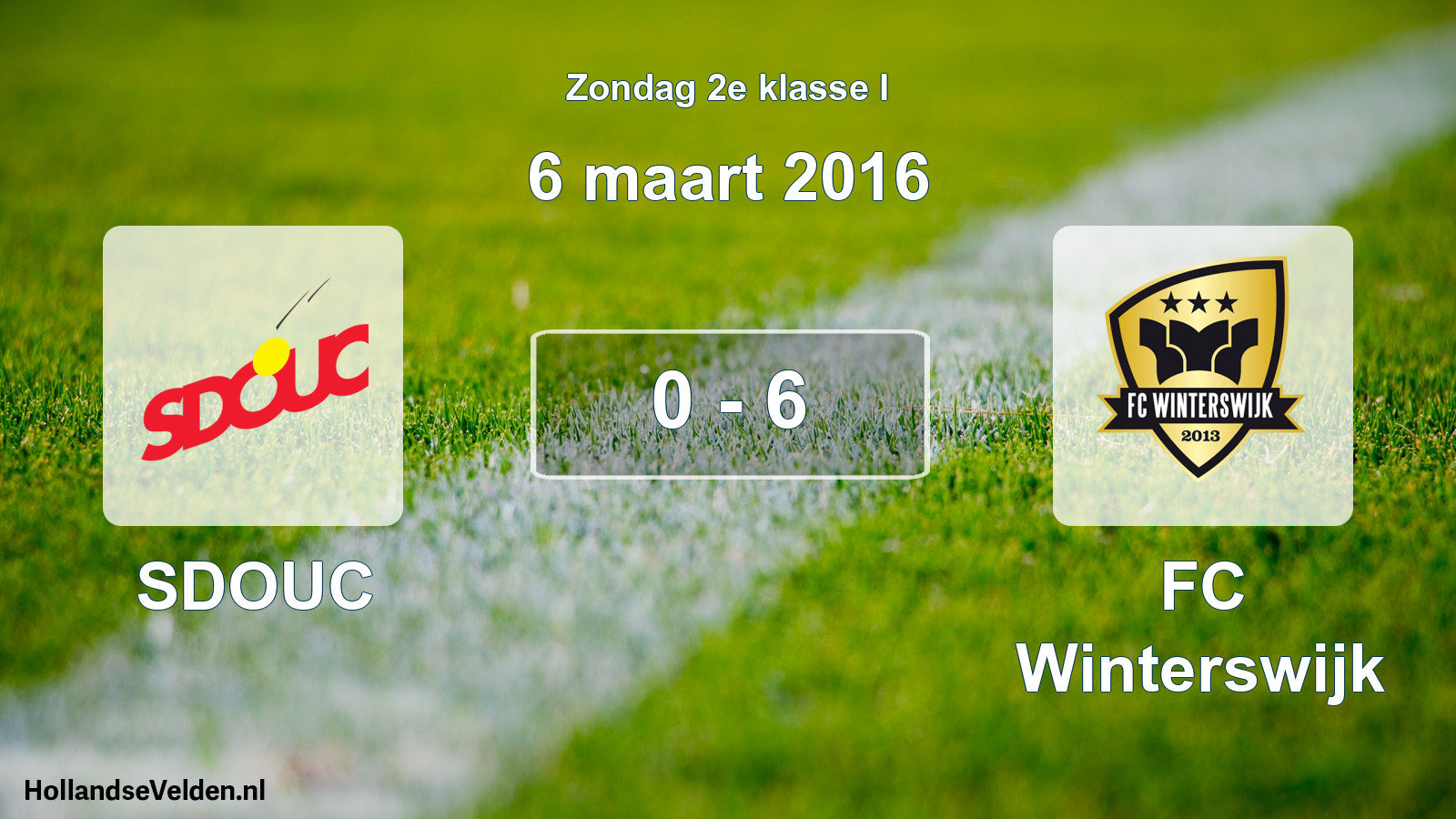 Total number of matches played: SDOUC - FC Winterswijk 0 - 6 (6 March 2016)