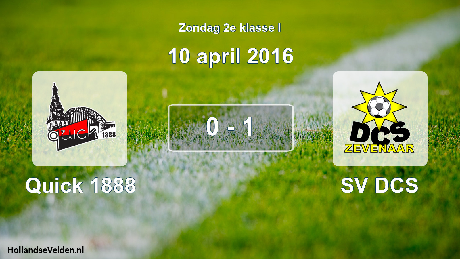 Total number of matches played: Quick 1888 - SV DCS 0 - 1 (10 April 2016)