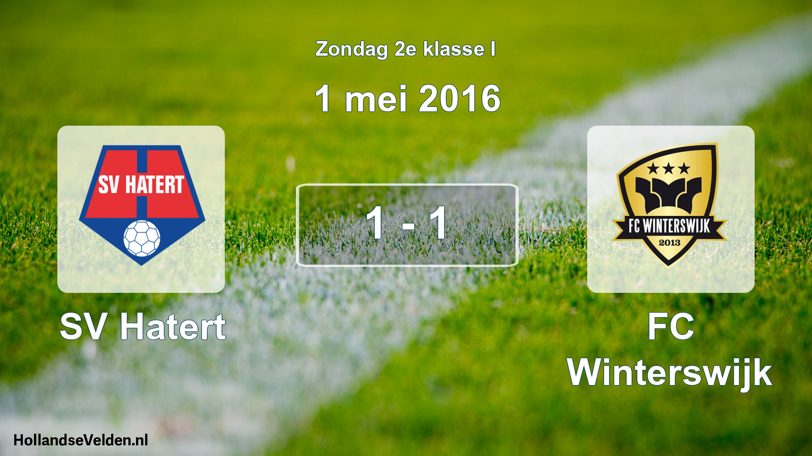 Total number of matches played: SV Hatert - FC Winterswijk 1 - 1 (1 May 2016)
