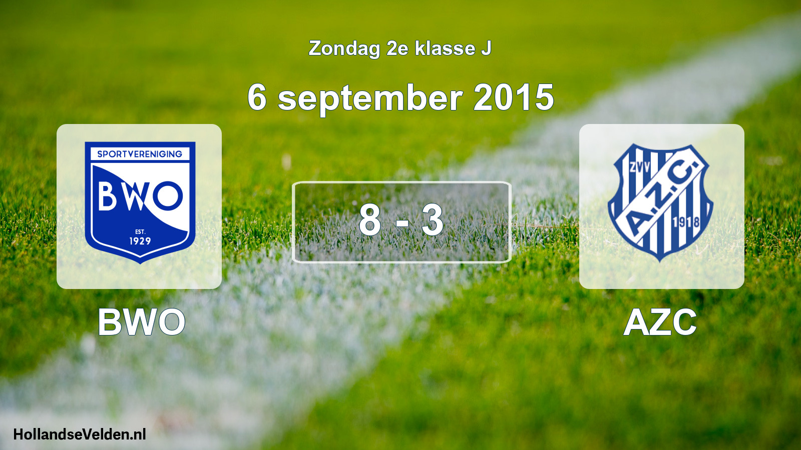 Total number of matches played: BWO - AZC 8 - 3 (6 September 2015)
