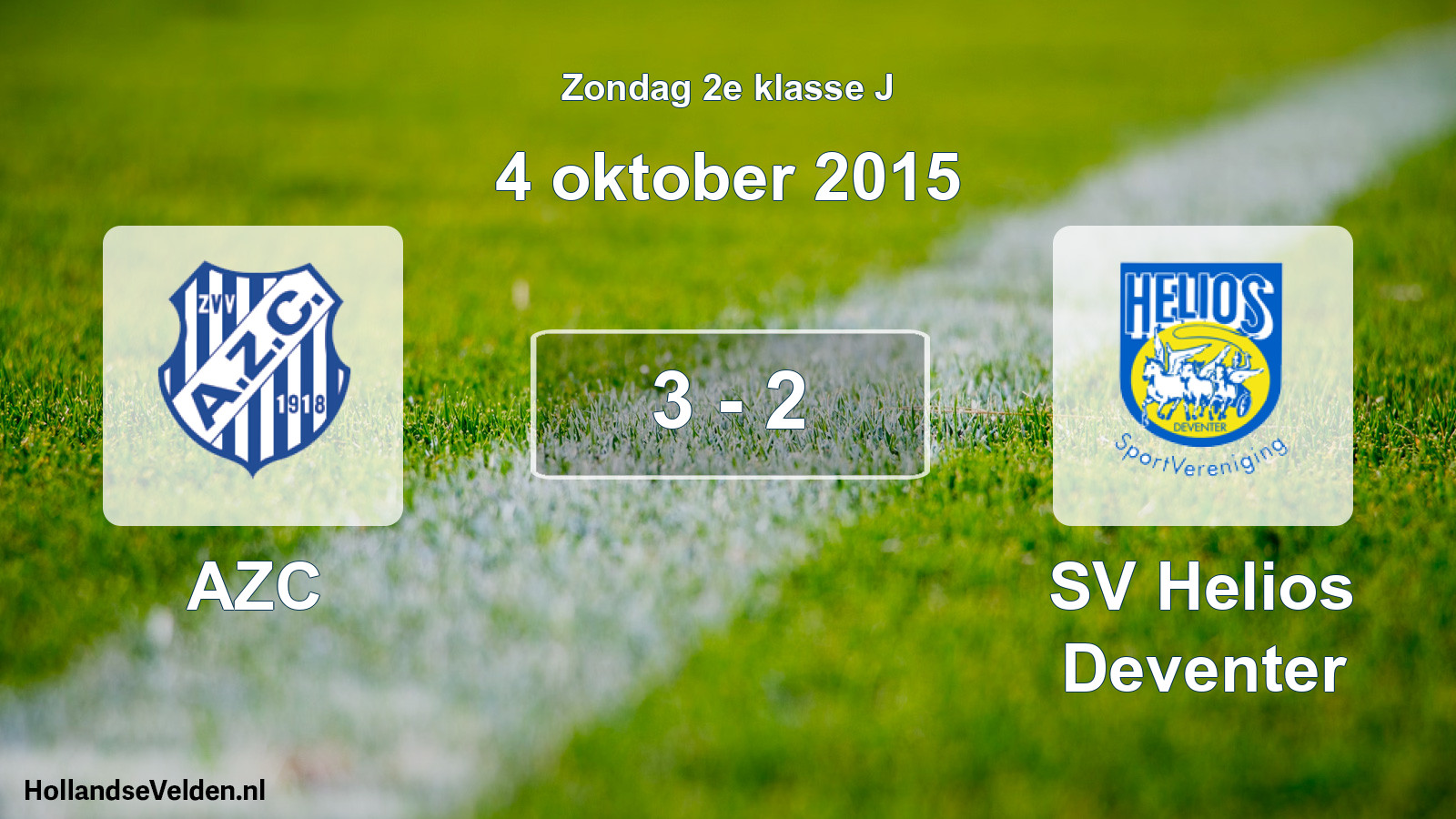 Total number of matches played: AZC - SV Helios Deventer 3 - 2 (4 October 2015)