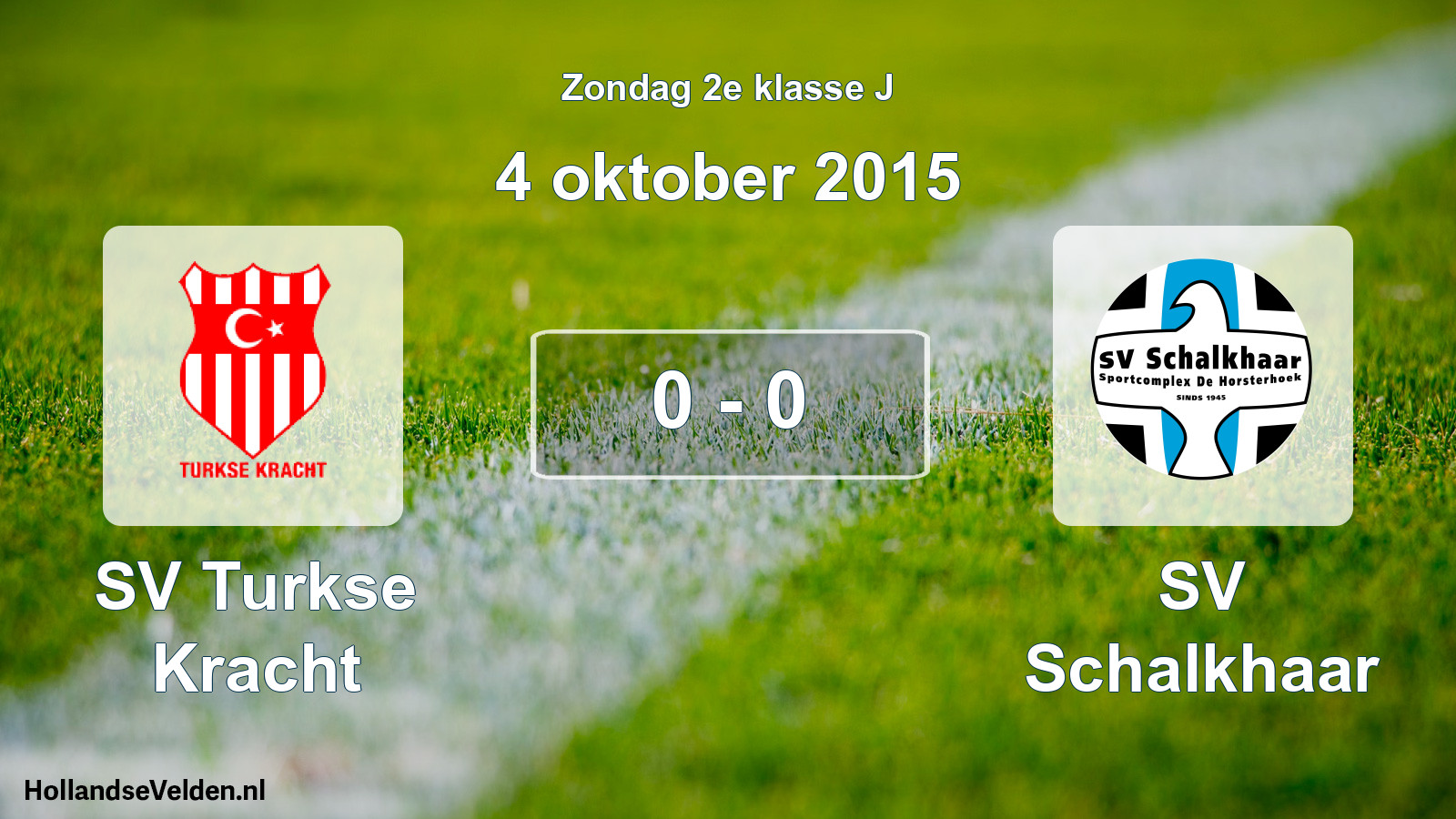 Total number of matches played: SV Turkse Kracht - SV Schalkhaar 0 - 0 (4 October 2015)