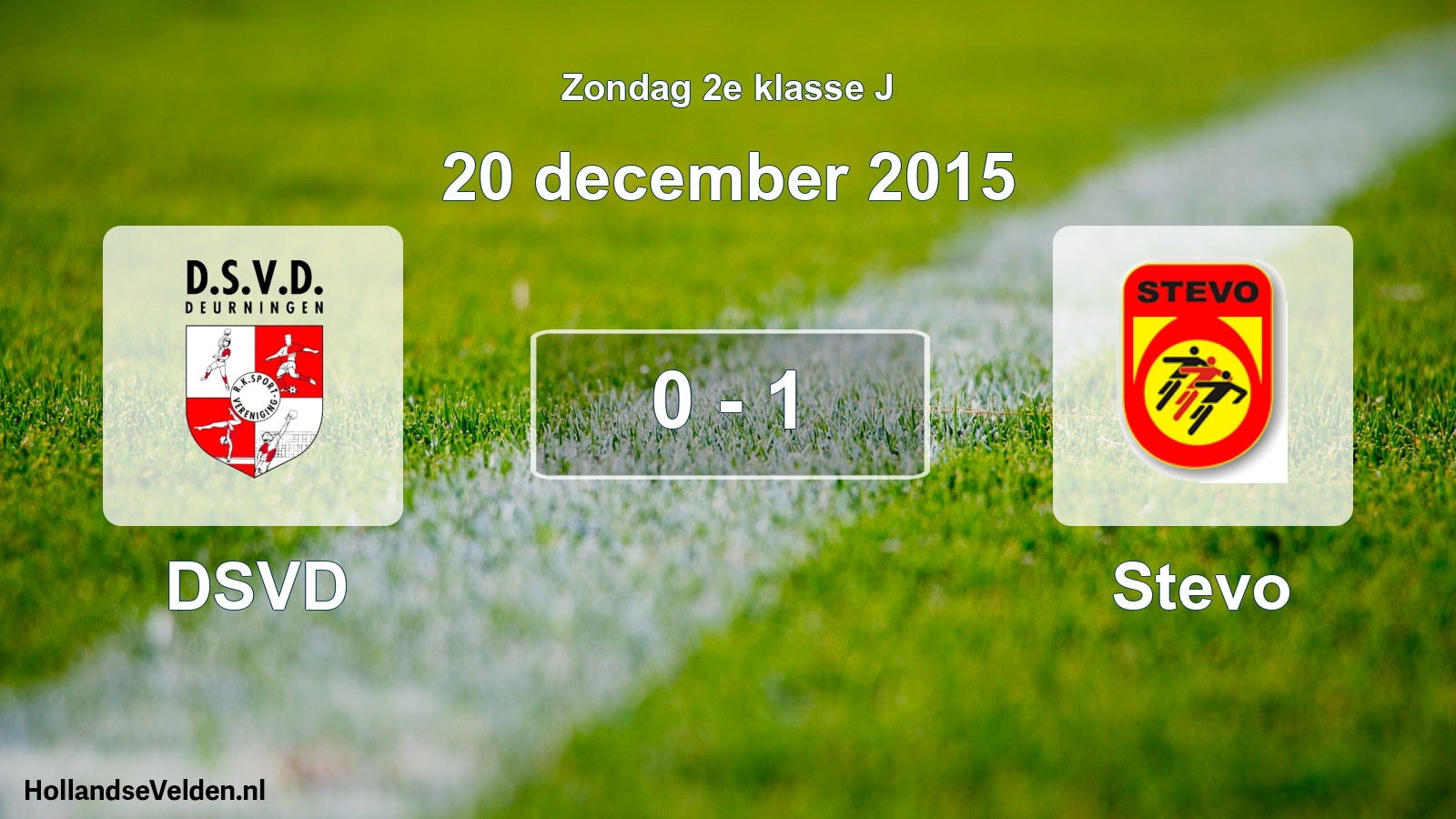 Total number of matches played: DSVD - Stevo 0 - 1 (20 December 2015)