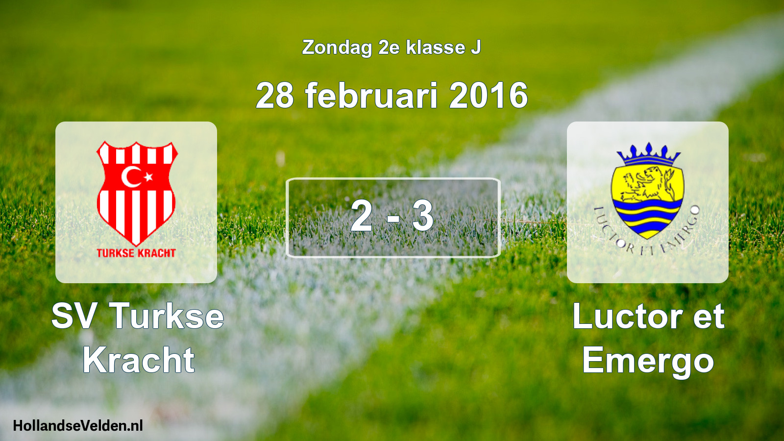 Total number of matches played: SV Turkse Kracht - Luctor et Emergo 2 - 3 (28 February 2016)